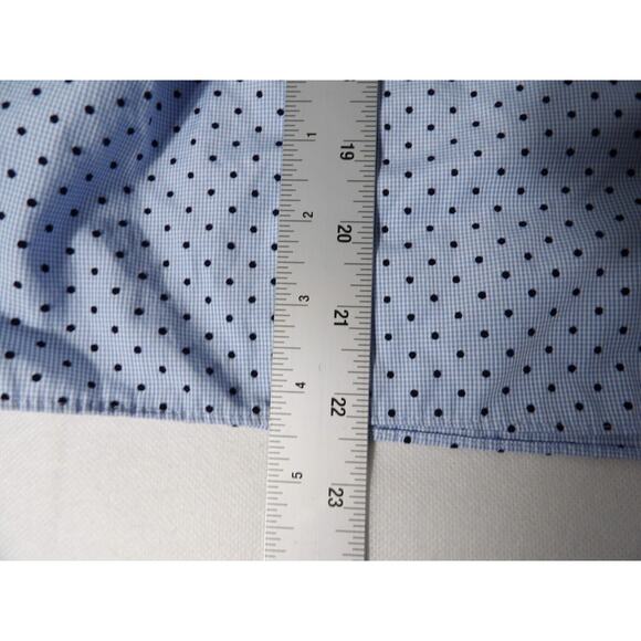 Waverly Grey Tank Top Small Ruffle Blue Grid Plaid Polka Dot Cottage Core - Picture 8 of 11